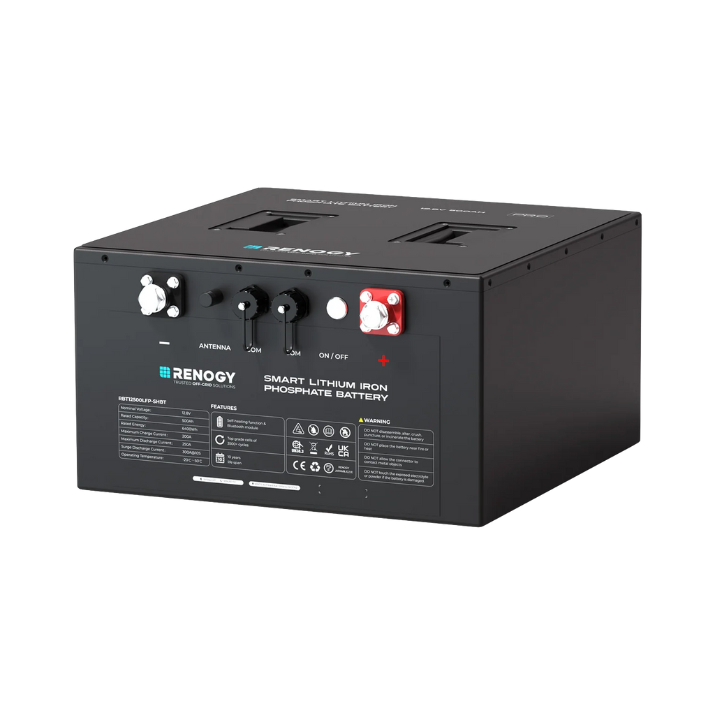 Renogy 12.8V 500Ah Pro Series Smart Lithium Iron Phosphate Battery